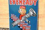 Eveready Pictorial Enamel Sign