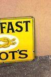 Hold Fast Boots Enamel Advertising Sign