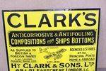 Clarkes Compositions Pictorial Enamel Sign