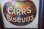 Framed Carrs Biscuits Advertising Poster