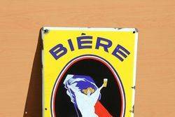 Biere Sedan Pictorial Enamel Sign