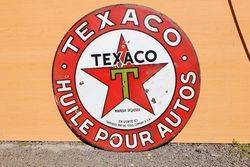 Large Texaco Enamel Advertising Sign