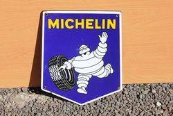 Michelin Enamel Advertising Shield Sign.#