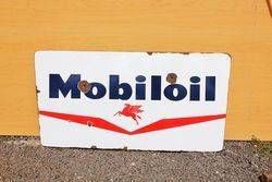 Mobiloil Enamel Advertising Sign.#