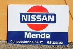 Nissan Enamel Advertising Sign.#