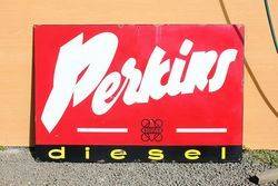 Perkins Diesel Enamel Advertising Sign