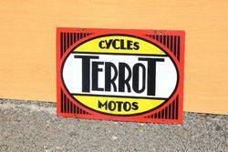Terrot Cycles & Motors Double Sided Enamel Sign.#