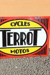 Terrot Cycles and Motors Double Sided Enamel Sign