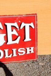 Nugget Boot Polish Enamel Advertising Sign