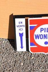 Pile Wonder Enamel Post Mount Sign