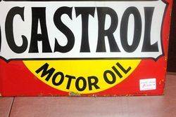 Castrol Wakefield Bowtie Enamel Post Mount Sign