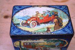 ARRIVING NOV Antique Pictorial Motoring Tin