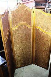 Antique Walnut 3 Fold Screen.#