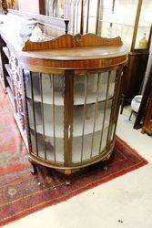 Early 20th Century Half Round Mahogany Display Cabinet.#