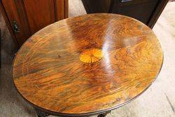 Inlaid Oval Sewing Table