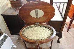 Inlaid Oval Sewing Table