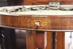 Inlaid Oval Sewing Table