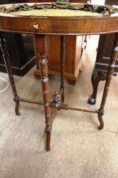 Inlaid Oval Sewing Table