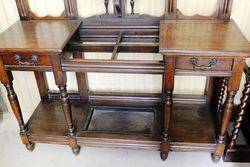 Large Late Victorian Oak Hall Stand C1890