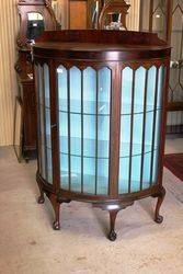 Mahogany Half Round Display Cabinet.#