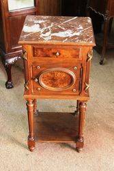 Late C19th Marble Topped Bedside Cabinet.#