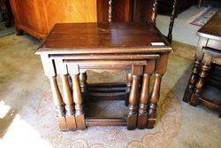 C20th Oak Nest Of 3 Tables.#