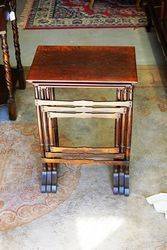 Early C20th Oak Nest Of 3 Tables.#