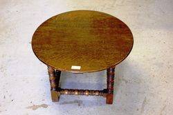 C20th Oak Round Occasional Table.#