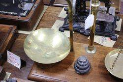 Victorian Brass Balance Scales On Mahogany Base