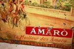Antique French Amaro Tin Advertising Sign.