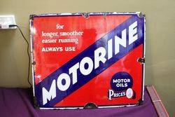 Prices Motorine Enamel Advertising Sign