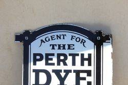 Agent For Perth Dyes Enamel Post Mount Advertising Sign