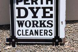 Agent For Perth Dyes Enamel Post Mount Advertising Sign