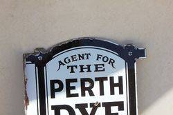 Agent For Perth Dyes Enamel Post Mount Advertising Sign