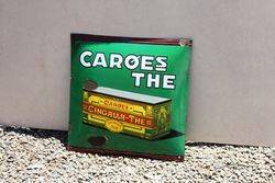 Caroes The. Convex Pictorial Enamel Sign.#