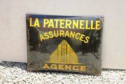 French Convex Insurance Enamel Sign.#