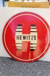 Hewitts Enamel Advertising Sign
