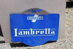 Lambretta Double Sided Enamel Advertising Sign