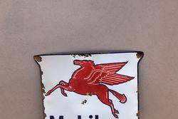 Mobilgas Sheild Enamel Advertising Sign