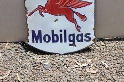 Mobilgas Sheild Enamel Advertising Sign