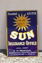 Sun Insurance Enamel Advertising Sign