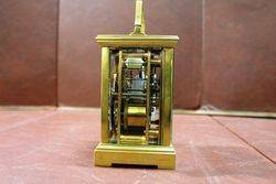 Late 19th Century Brass Carriage Clock With Striking Movement 