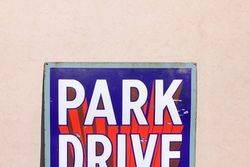 Park Drive Cigarettes Enamel Advertising Sign