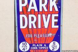 Park Drive Cigarettes Enamel Advertising Sign