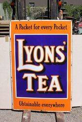 Lyons Tea Large Enamel Advertising Sign