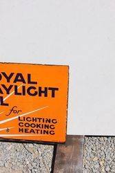 Royal Daylight Lamp Oil Double Sided Post Mount Enamel Sign