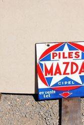 Mazda Service Near Mint Double Sided Enamel Sign