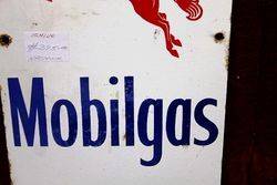 Mobilgas Pegasus Pictorial Enamel Advertising Sign 