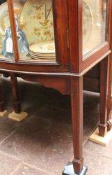 Edwardian Bowfronted Inlaid Mahogany Display Cabinet c 1910