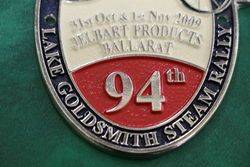 95th Lake Goldsmith Steam Rally Car Badge